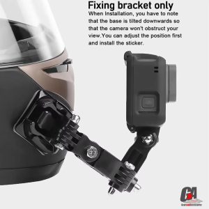 Front Side Helmet Accessories Set J-shaped Buckle Base Support Mount for GoPro Hero 5 6 7 4 Xiaomi Yi 4K SJCAM