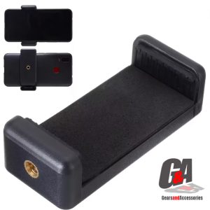 High Quality Adjustable 1/4 Inch Screw Thread Mobile Phone Clip Cold Shoe Tripod Mount Adapter for Smartphone Tripod/Monopod